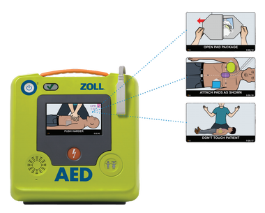 Zoll AED 3 Defib - Real CPR Help to guide you through administering effective CPR